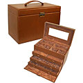 Large Brown Leather Jewelry Box