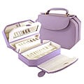 Purple Leather Travel Jewelry Box