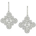 14k White Gold 1/4ct TDW Diamond Pave Earrings (Case of 3)
