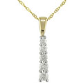 14k Gold 1/4ct TDW Diamond Necklace (Case of 3)