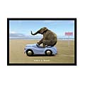 Elephant in Car 'Life's a Beach' Framed PosterZ