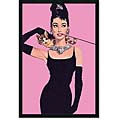 Audrey Hepburn 'Pink' Framed PosterZ