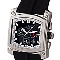 J&S Men's Chronograph Steel and Rubber Watch