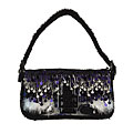 Fendi Black Purple and Silver Embellished Mama Bag
