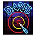 Dart Board Neon Garage Sign