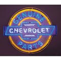 Genuine Chevrolet Parts Neon Sign Diamond Plate