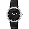 Giordano Women's Black Leather Strap Watch