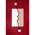 Red Reverse Image Rug (5' x 7'6)