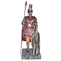 Hand-painted Roman Warrior with Spear Statue