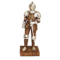 Hand-painted Medieval Knight With Sword Statue