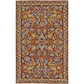 Hand-tufted Vibrant Collection Wool Rug (3' Round)