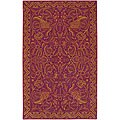 Hand-tufted Vibrant Collection Wool Rug (3' Round)