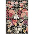 Black Vegetable Patch Wool Rug (8' x 11')