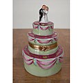 Limoges Hand-painted Wedding Cake Keepsake Box