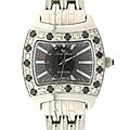 Lucien Piccard 'Majesty' Black White Diamond Watch