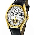 Stuhrling 'Adamas' Men's Equisite Goldtone Watch