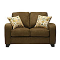 Fendor Dark Moss Microfiber Twill Modern Loveseat