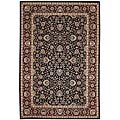 Elegance Kashan Black Wool Rug (7'10 x 9'10)