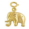 14k Yellow Gold Lucky Elephant Charm