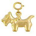 14k Yellow Gold Scottie Charm
