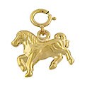 14k Yellow Gold Horse Charm