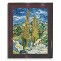 Vincent Van Gogh 'The Poplars at St. Remy' Framed Canvas Art