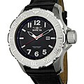 Invicta Men's Black Leather Black Dial Watch