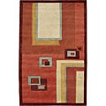 Mandi Contemporary Hand-knotted Wool Rug (8' x 10'6)