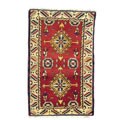 Indo Kazak Hand-knotted Red/Ivory Rug (3' x 5')