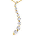 14k Gold 1ct TDW Diamond Journey Curve Pendant