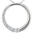 14k White Gold 1/4ct TDW Diamond Journey Pendant