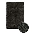 Hand-woven Majesta Contemporary Black Rug (8' Round)