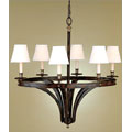Walnut Murray Feiss Gatsby 6-light Chandelier