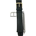 Black Genuine Java Lizard Leather 18mm Watch Strap Kit