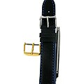 Black Genuine Leather 22 mm Watch Strap Kit