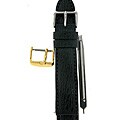 Black Shark Skin 22 mm Strap w/ Extra Buckle