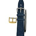 Blue Denim Genuine Leather Watch Strap