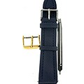 Blue Kevlar-style Genuine Leather Watch Strap