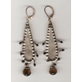 Antique Inspired Drop Shaped Silver Earrings (Dominican Republic)