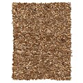 Contemporary Flat Woven Leather Area Rug (6' Round)