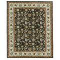 Traditional Hand-tufted Wool and Silk Rug (5' x 8')