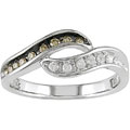 14k Gold 1/4ct TDW Brown/ White Diamond Ring