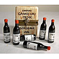 Limoges Hand-painted Wine Chest with Wine Bottles