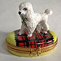 Limoges Hand-painted French Poodle Keepsake Box