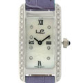 Lucien Piccard 'Dolce Vita' 14k Gold Lavender Watch