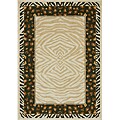 Heavy Looped Saffron Ivory Area Rug (5' x 7'6)