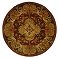 Classic Juliette Rust/ Green Wool Rug (3'6 Round)