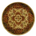Hand-tufted Classic Juliette Ivory/ Green Wool Rug (3'6 Round)