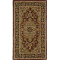 Hand-tufted Heritage Tabriz Red/ Black Rug (2' x 3')