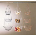 Metro 3-tier Hanging Kitchen Basket in White